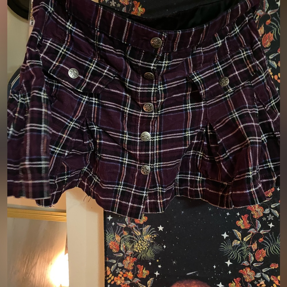 Vintage Tripp NYC Purple plaid mini skirt - Picture 6 of 7